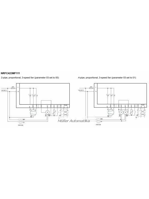 SAUTER NRFC423MF111 modbus fan-coil termosztát 