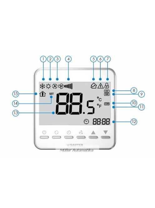 SAUTER NRFC424MF112 modbus fan-coil termosztát 
